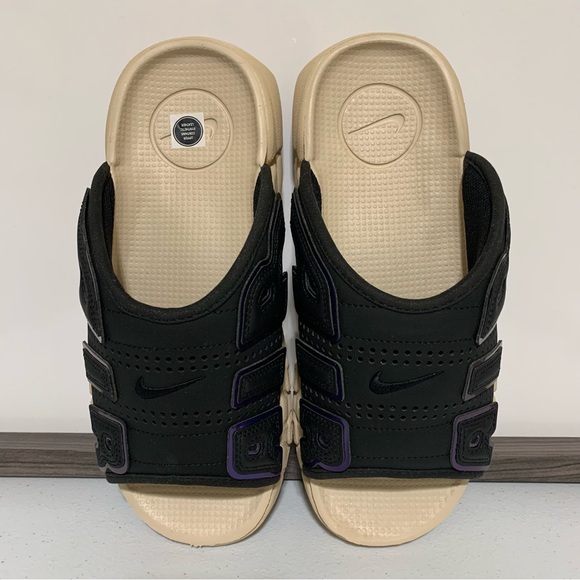 Nike Air More Uptempo “Black/Multi-Color/Sanddrift/Clear” Slides-Size 7 NWOT main image 11